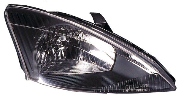 Headlight Set for Ford Focus MK1 1998-2001 in Black H4 Halogen LWR 