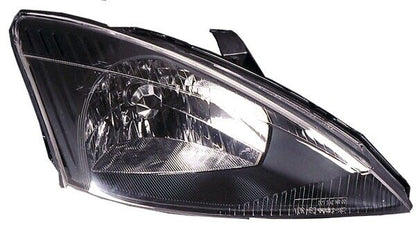 Headlight Set for Ford Focus MK1 1998-2001 in Black H4 Halogen LWR 
