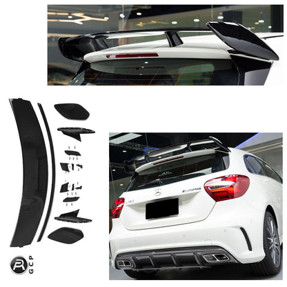 For Mercedes W176 A-CLASS ROOF SPOILER REAR WING AMG BLACK OPTIC 