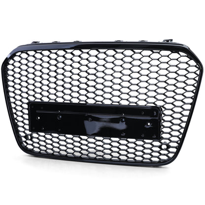 Griglia Sportiva A Nido D'ape Senza Emblema Nero Lucido Per Audi A6 C7 4G 10-14