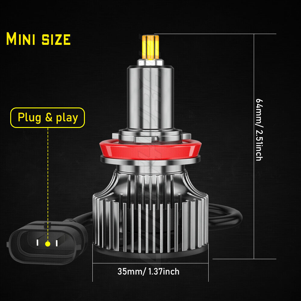 For Chevy Malibu 2006-2012 6000K Combo LED Headlights + Fog Light Bulbs Kit 6PC 