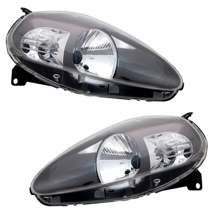 Headlight set for Fiat Grande Punto 199-2008 SPORT anthracite LWR halogen 