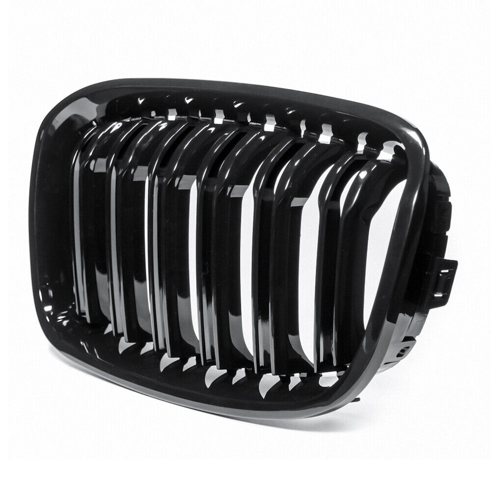 Double gangway kidney grille suitable for BMW 1 Series F20 F21 up to 2015 BLACK 