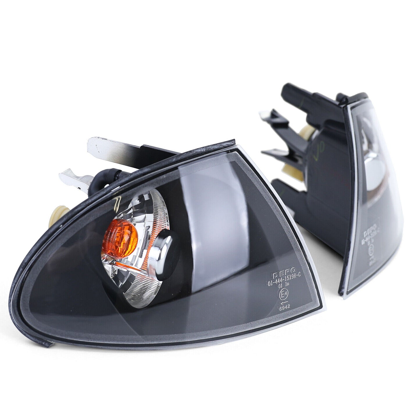 Indicatore di direzione in vetro trasparente fumè nero aftermarket compatibile con BMW Serie 3 E46  98-01