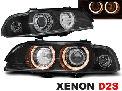 Pair of e39 angel eyes yes d2s xenon headlights 