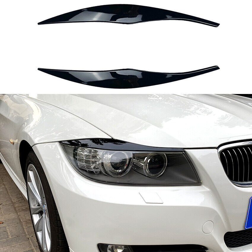 Per BMW Serie 3 E90 E91 2005-2012 pannelli fari cattivo aspetto nero lucido