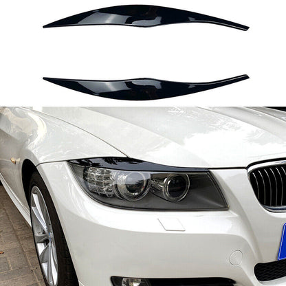 Per BMW Serie 3 E90 E91 2005-2012 pannelli fari cattivo aspetto nero lucido