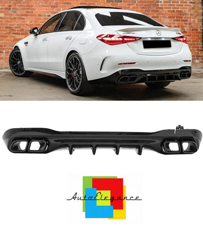 💕DIFFUSORI  MERCEDES CLASSE C W206 AMG 2021+  NERO LUCIDO 💕