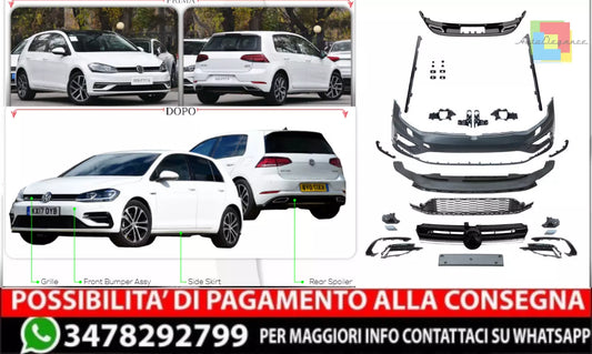 ✨KIT CARROZZERIA ADATTO PER VW GOLF 7.5 R LINE✨
