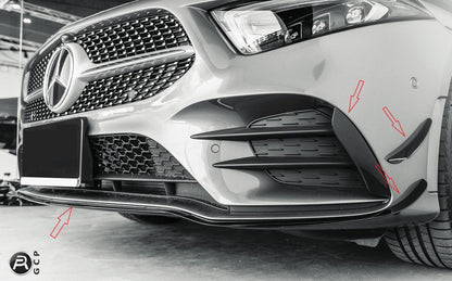 Per Mercedes W177 Classe A anteriore AMG OTTICA AERO FLAPS NERO