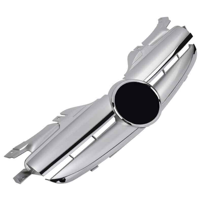 GRIGLIA RADIATORE SPORTIVA ARGENTO + GRIGLIA CROMATA ADATTA PER MERCEDES R170 SLK