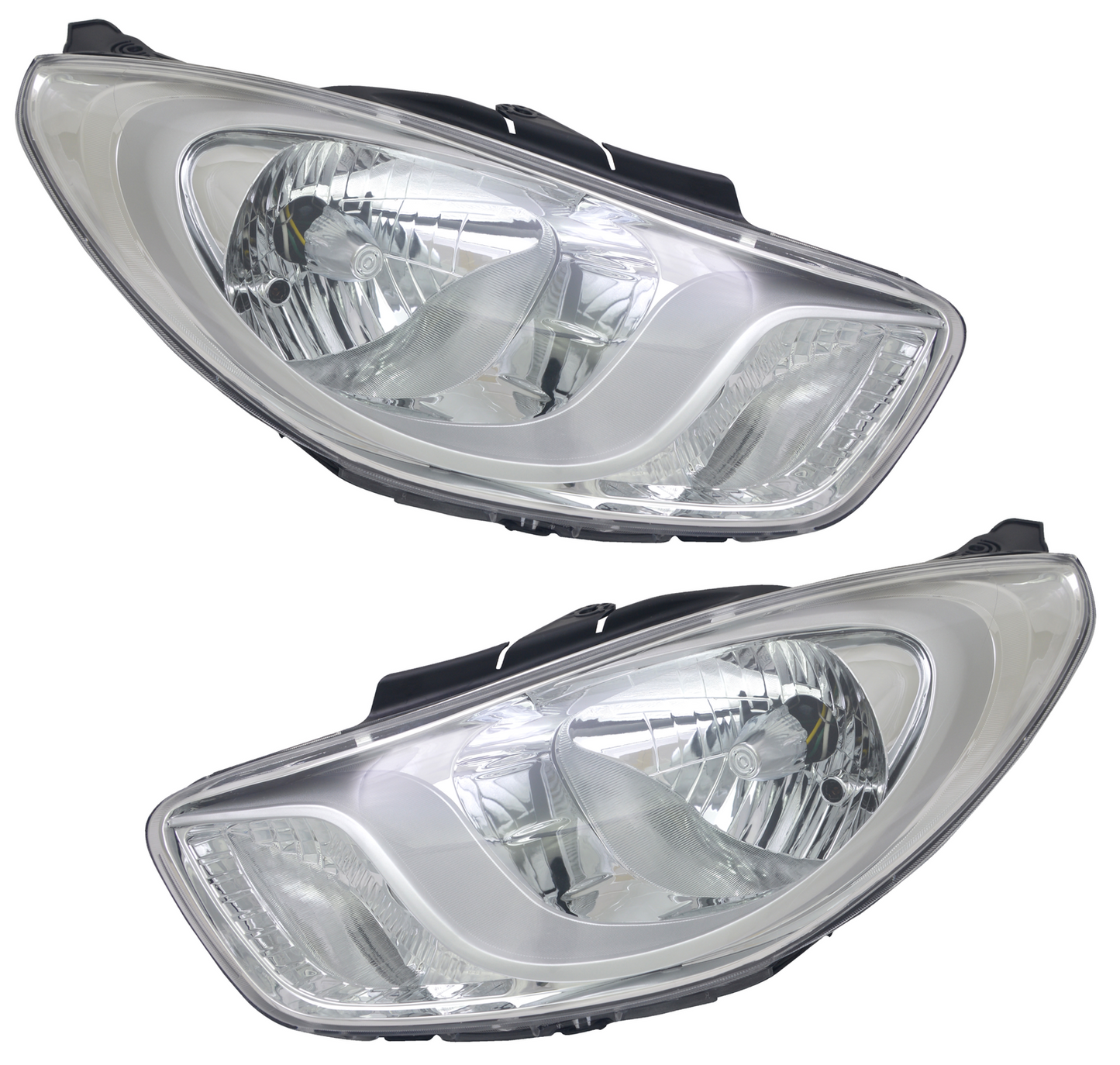 Set fari per Hyundai i10 PA 2010-2013 H4 Attuatore cromato LWR