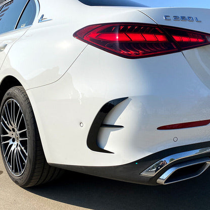 Adatto per Mercedes W206 Classe C posteriore AMG OTTICA FLICS AERO FLAPS NERO