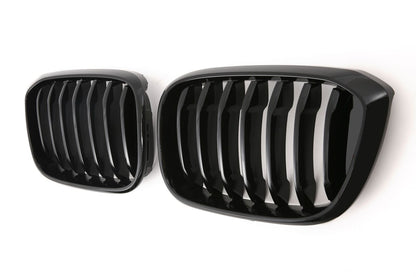 ADATTO PER BMW X3 X4 G01 G02 GRIGLIA DEL RADIATORE NERO LUCIDO