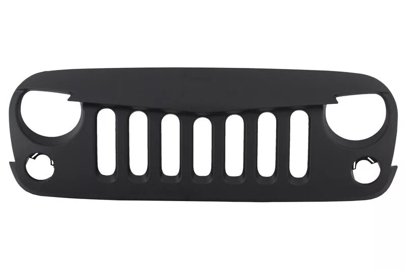 ✨Griglia Calandra per Jeep Wrangler Rubicon JK 07-17 Angry Look Nero opaco Gril✨