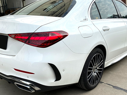 Adatto per Mercedes W206 Classe C posteriore AMG OTTICA FLICS AERO FLAPS NERO