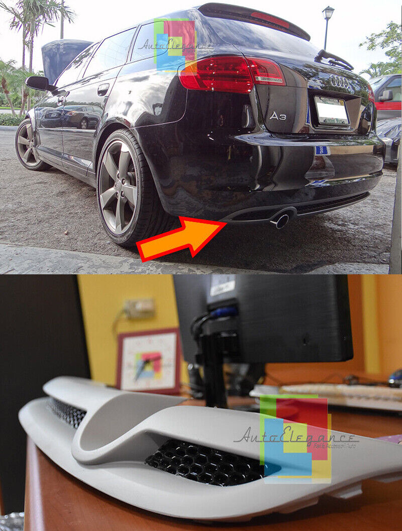 AUDI A3 8P SPORTBACK + 3 PORTE RESTYLING 08-12 SOTTO PARAURTI DIFFUSORE -
