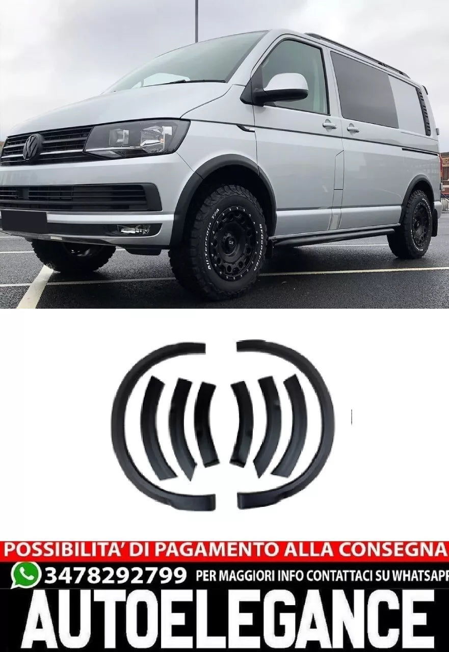 0017 Strisce di protezione passaruota per VW Transporter T6 2015-2019 8 pezzi.