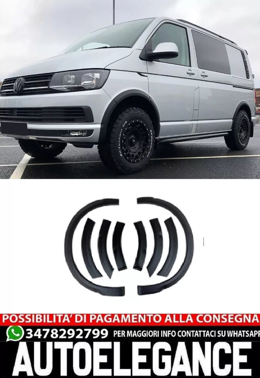 0017 Strisce di protezione passaruota per VW Transporter T6 2015-2019 8 pezzi.