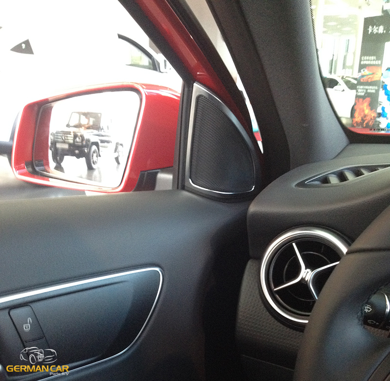 For Mercedes X156 W176 Speakers Chrome Frame Front Door Panel 