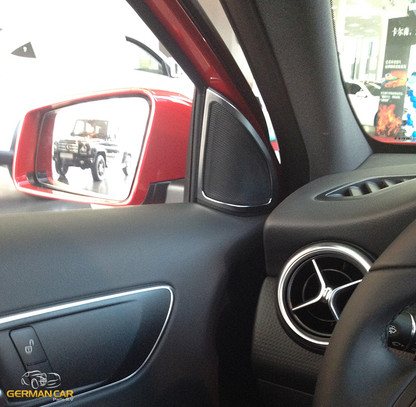 For Mercedes X156 W176 Speakers Chrome Frame Front Door Panel 
