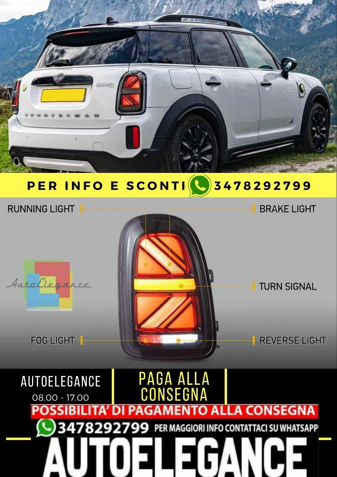 Fanali posteriori a LED per BMW Mini Countryman F60 2017-2023