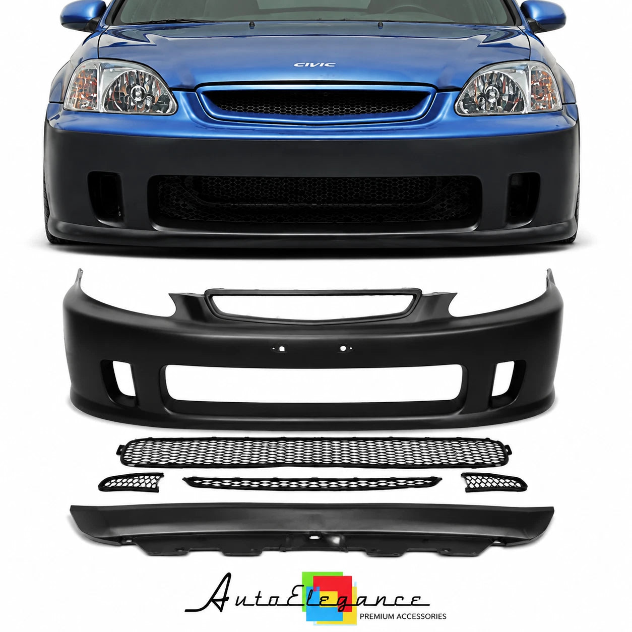 PARAURTI ANTERIORE HONDA CIVIC 96-98 LOOK N1