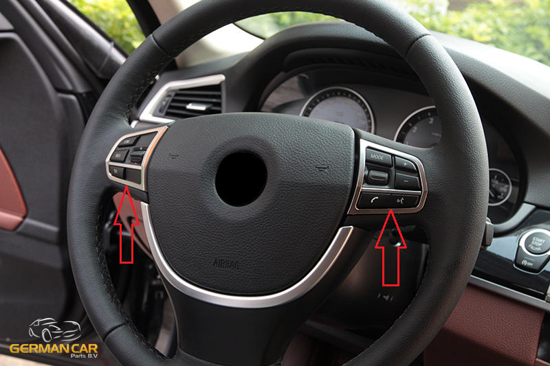 For BMW 5 Series F10 F11 Steering Wheel Panel Frame Chrome Matte