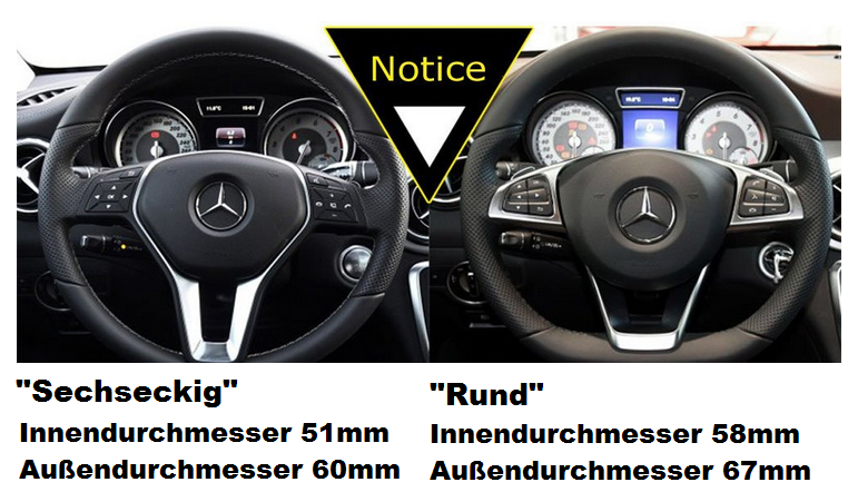 Anello volante per Mercedes A B C CLA GLE GLC 51 mm ROSSO TUNING