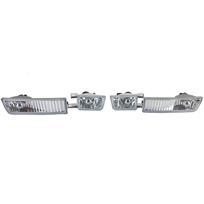 Set fendinebbia in vetro trasparente con frecce compatibile per VW Golf 3 91-98