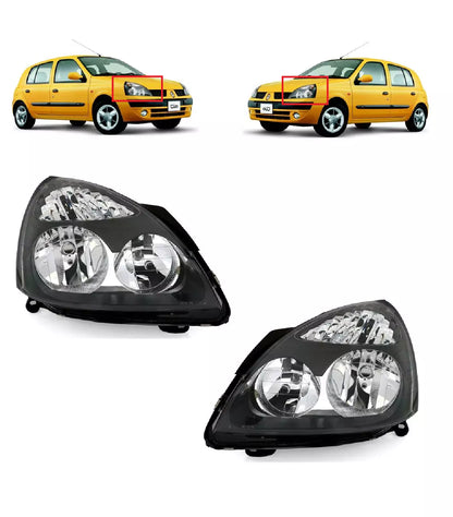 COPPIA FARI ANTEIORE CLIO MK2 2004-2009 ALOGENI H7/H1