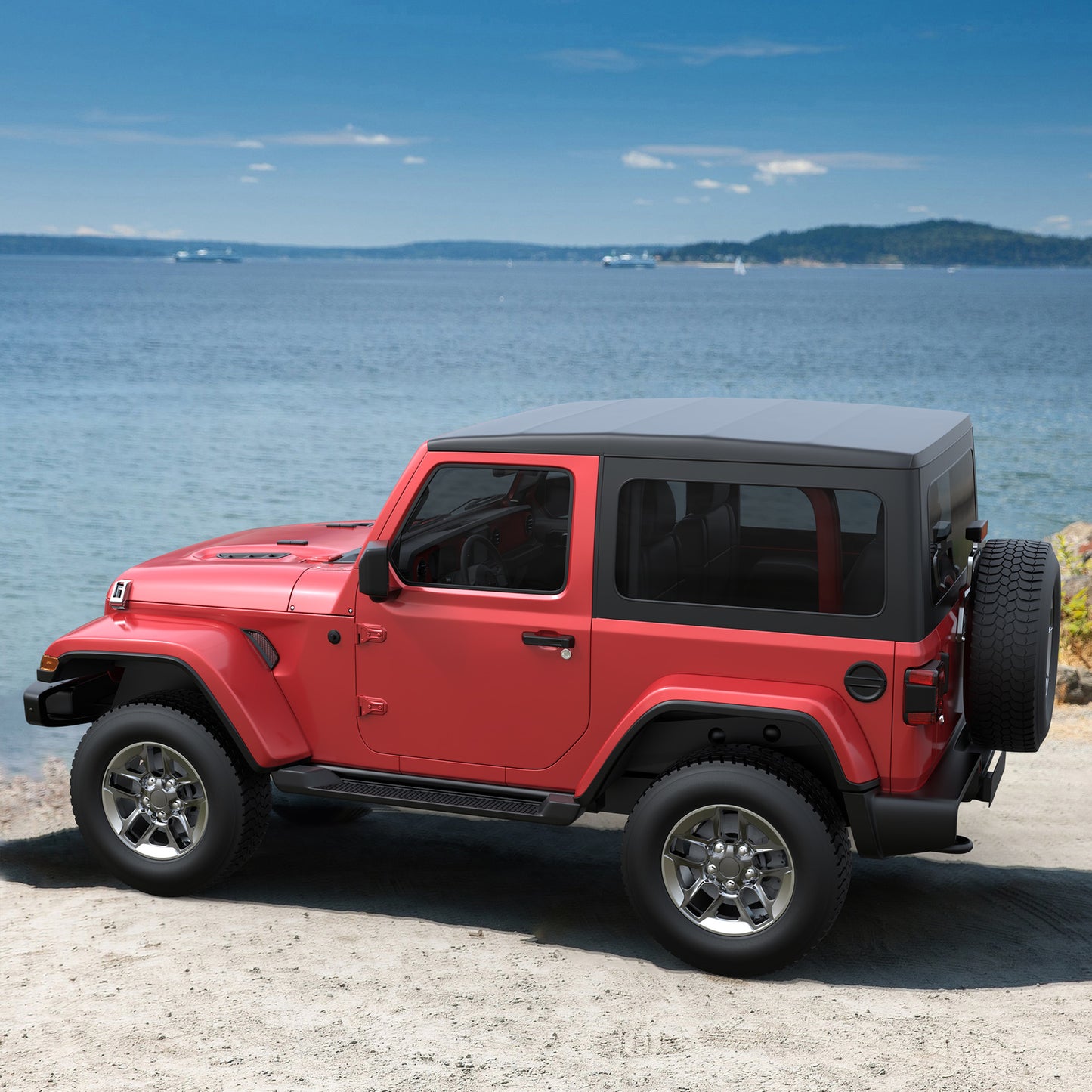 💫ART.7033 Pedane Laterali Jeep Wrangler IV JL (2018+) 2 Doors stile OEM💫