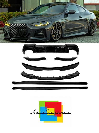 💕Bodykit  adatto per BMW SERIE 4 G22 M-SPORT  nero  lucido💕