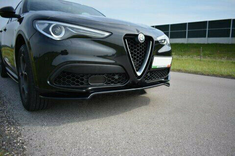 FRONT BUMPER SPLITTER SUITABLE FOR ALFA ROMEO STELVIO GLOSSY BLACK RS LOOK 