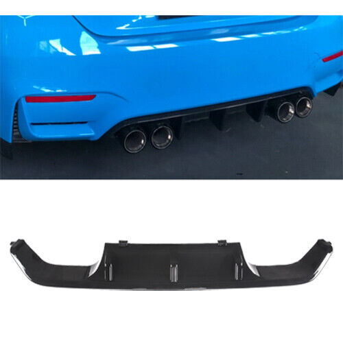 Diffusore posteriore doppio tubo adatto per BMW M3 F80 nero lucido