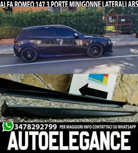 Minigonne laterali sottoporta in ABS Alfa Romeo 147 3 - 5 porte Design sportivo