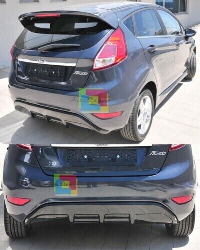 per FORD FIESTA MK7 2008 AL 2017 SOTTO PARAURTI ST DESIGN DIFFUSORE ABS- PLASTIC