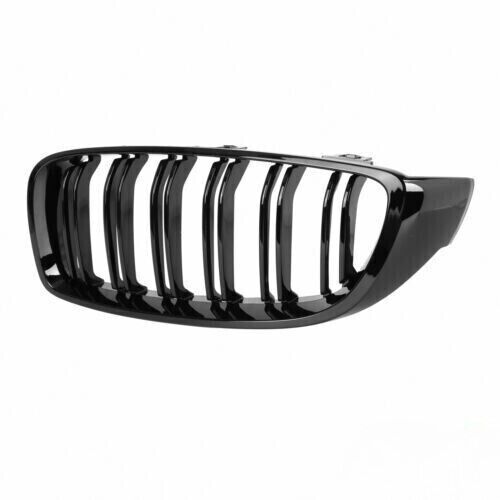GRIGLIA ADATTA PER BMW SERIE 4 F32 F33 F36 DOPPIA FASCIA LOOK NERO LUCIDO