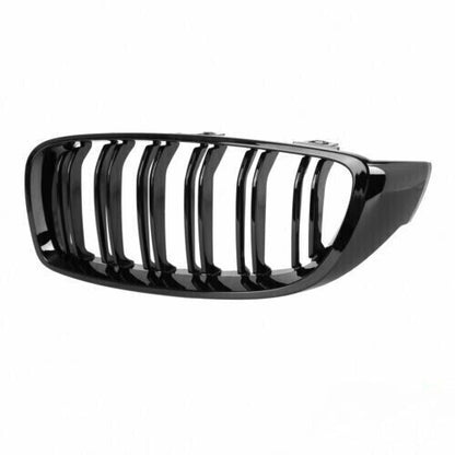 GRIGLIA ADATTA PER BMW SERIE 4 F32 F33 F36 DOPPIA FASCIA LOOK NERO LUCIDO