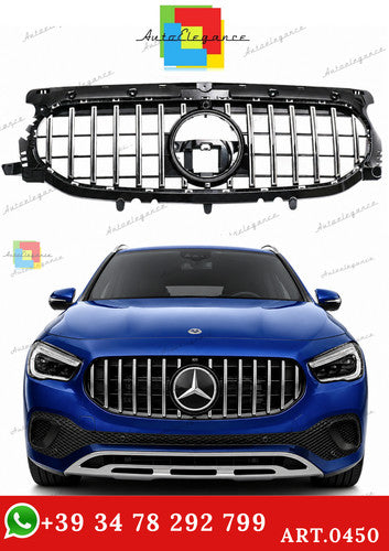 🔥ART.0450 GRIGLIA PER MERCEDES GLA H247 2020-2023 STANDARD LOOK GT CROMATA🔥