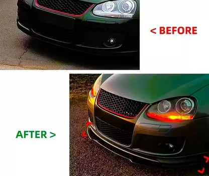 💕 Splitter Anteriore Nero Lucido per VW Golf MK5 GTI GT TDI 2003–2008 💕