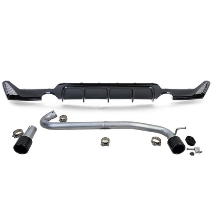 💫Diffusore Posteriore Nero Lucido + Terminale di Scarico 440i per BMW Serie 4💫