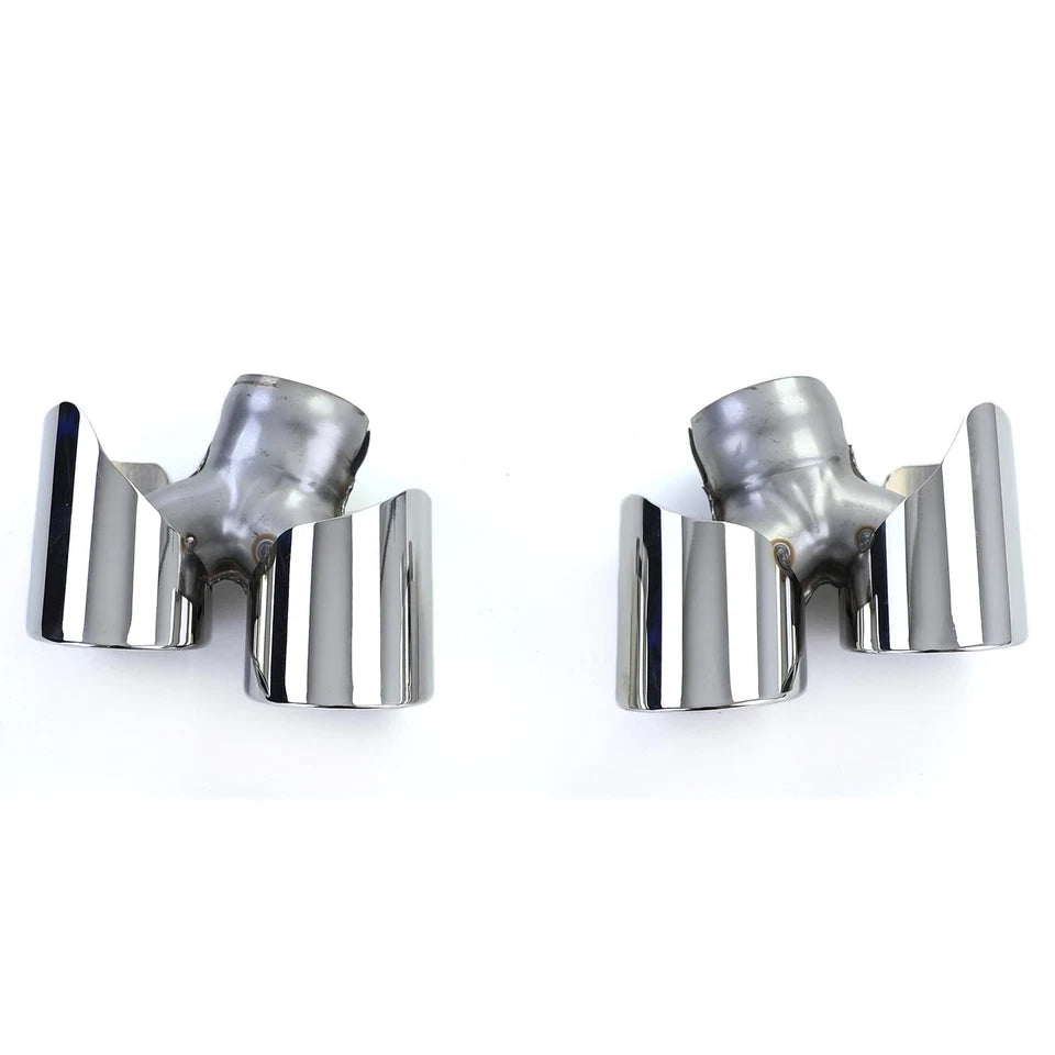 💫Terminali di Scarico a Doppio Tubo Lucidati per Porsche 911 💫