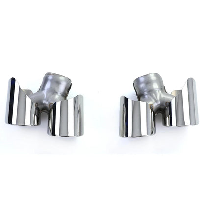 💫Terminali di Scarico a Doppio Tubo Lucidati per Porsche 911 💫