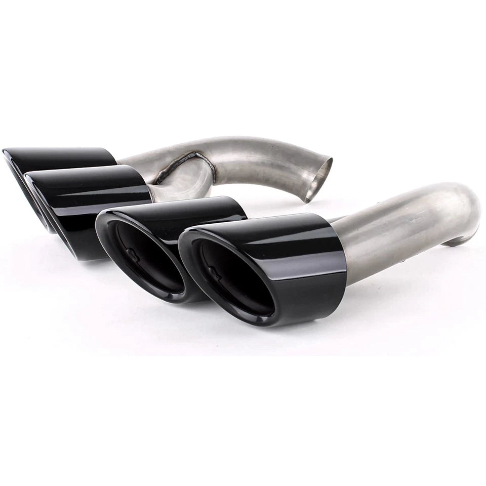 💫 Terminali di Scarico Doppio Tubo GTS Nero Ottico per Porsche Cayenne 92A 💫