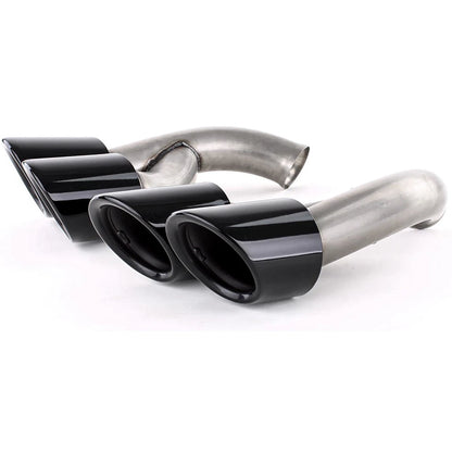 💫 Terminali di Scarico Doppio Tubo GTS Nero Ottico per Porsche Cayenne 92A 💫