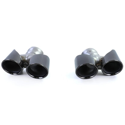 💫Terminali di Scarico Doppio Tubo Nero per Porsche 911 991.2 (2015–2019)💫
