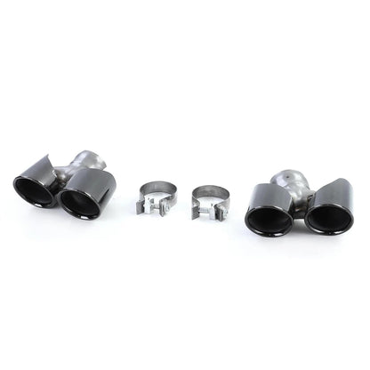 💫Terminali di Scarico Doppio Tubo Nero per Porsche 911 991.2 (2015–2019)💫