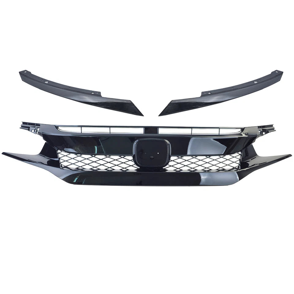 💫Griglia a Nido d'Ape TR Performance Nero Lucido per Honda Civic FK 💫