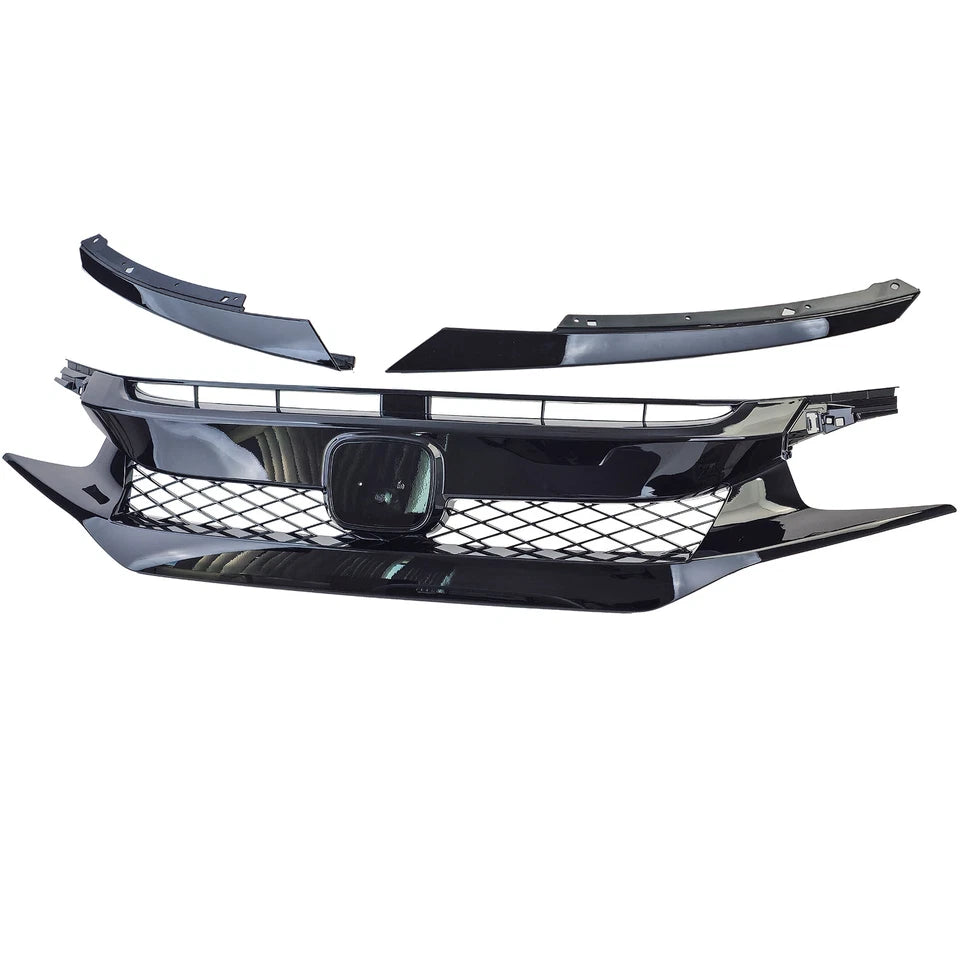 💫Griglia a Nido d'Ape TR Performance Nero Lucido per Honda Civic FK 💫